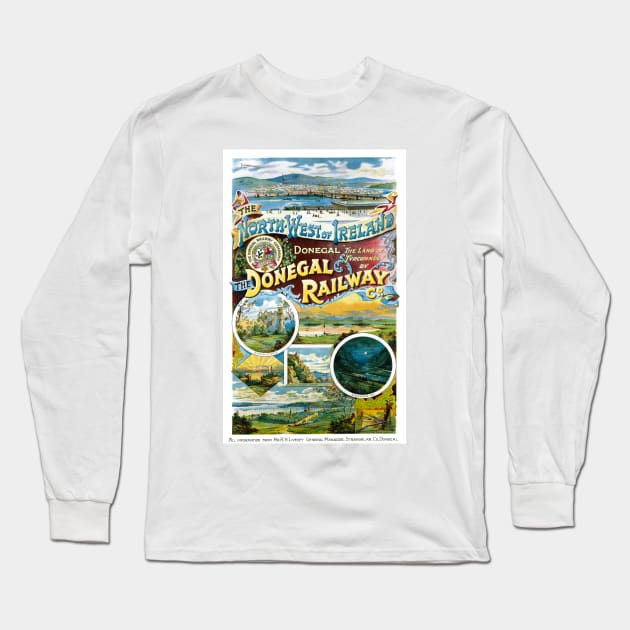 Vintage Travel Poster Ireland The North-West of Ireland Donegal Long Sleeve T-Shirt by vintagetreasure